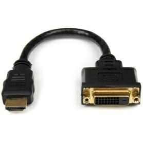 StarTech.com HDMI to DVI-D Conversion Cable Adapter 20cm HDMI (19-pin) Male to DVI-D (25-pin) Female HDDVIMF8IN