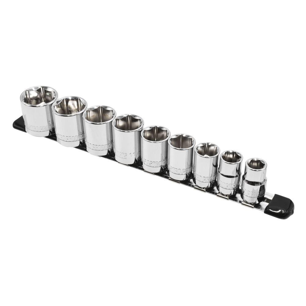 Astro Products 3/8DR Socket Set, Inch (9-Piece Set)