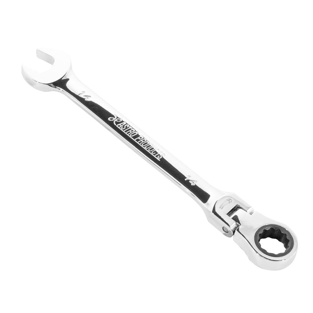 Astropod Flex Ratchet Combination Wrench 14mm | Wrench Ratchet Combination Wrench Spanner Gear Wrench Gear Final Tightening Temporary Tightening Flex Swivel 72-Tooth Maintenance DIY Repair Construction Inspection