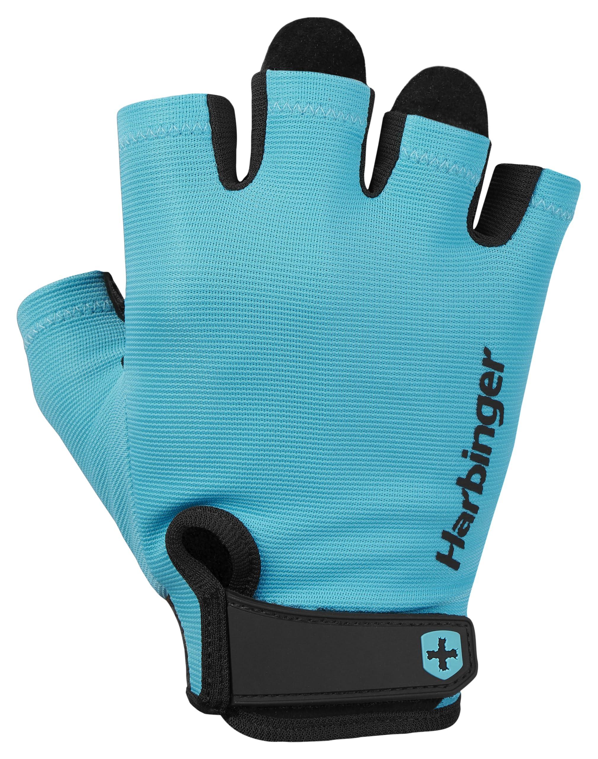 Harbinger Training Gloves for Strength Training and Fitness Power Gloves 2.0 Aqua S (Wrist Circumference: 17.8-19cm) 22236