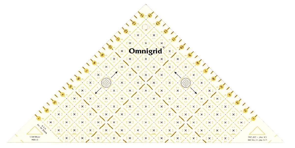 Prym OmniGrid Ruler Triangle Ruler 1/2 (15cm) PRM611314