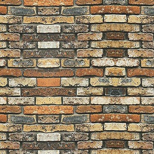 TOYO CASE KABEDECO Wall Sticker Wallpaper Peelable Vertical 120 x Horizontal 47cm Old Brick KABE-12-12