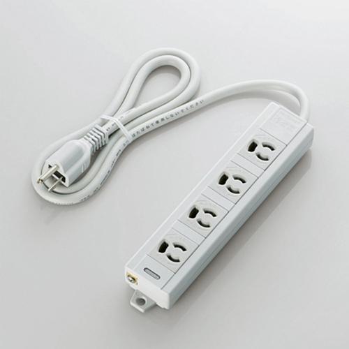 AC125V/15A x 1m Tap (4 outlets, lockable, with magnet)