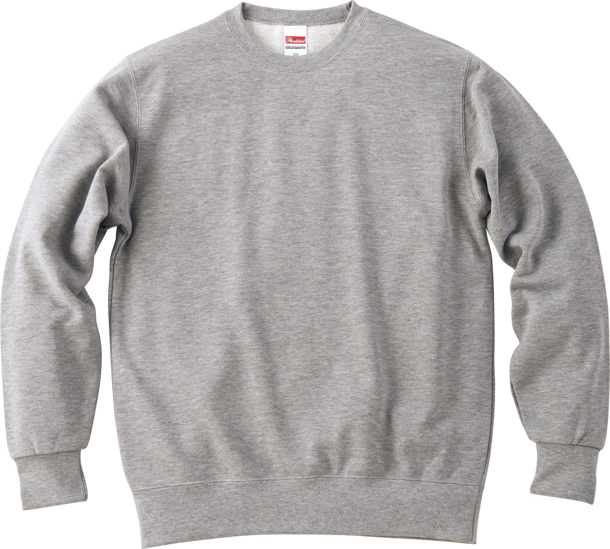 [Printstar] Sweatshirt 9.7oz Brushed Standard Trainer 00183-NSC Men's Heather Gray S (Equivalent to Japanese Size S)