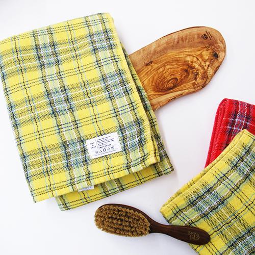 Imabari Towel CONTEX Tartan Check Size L Yellow