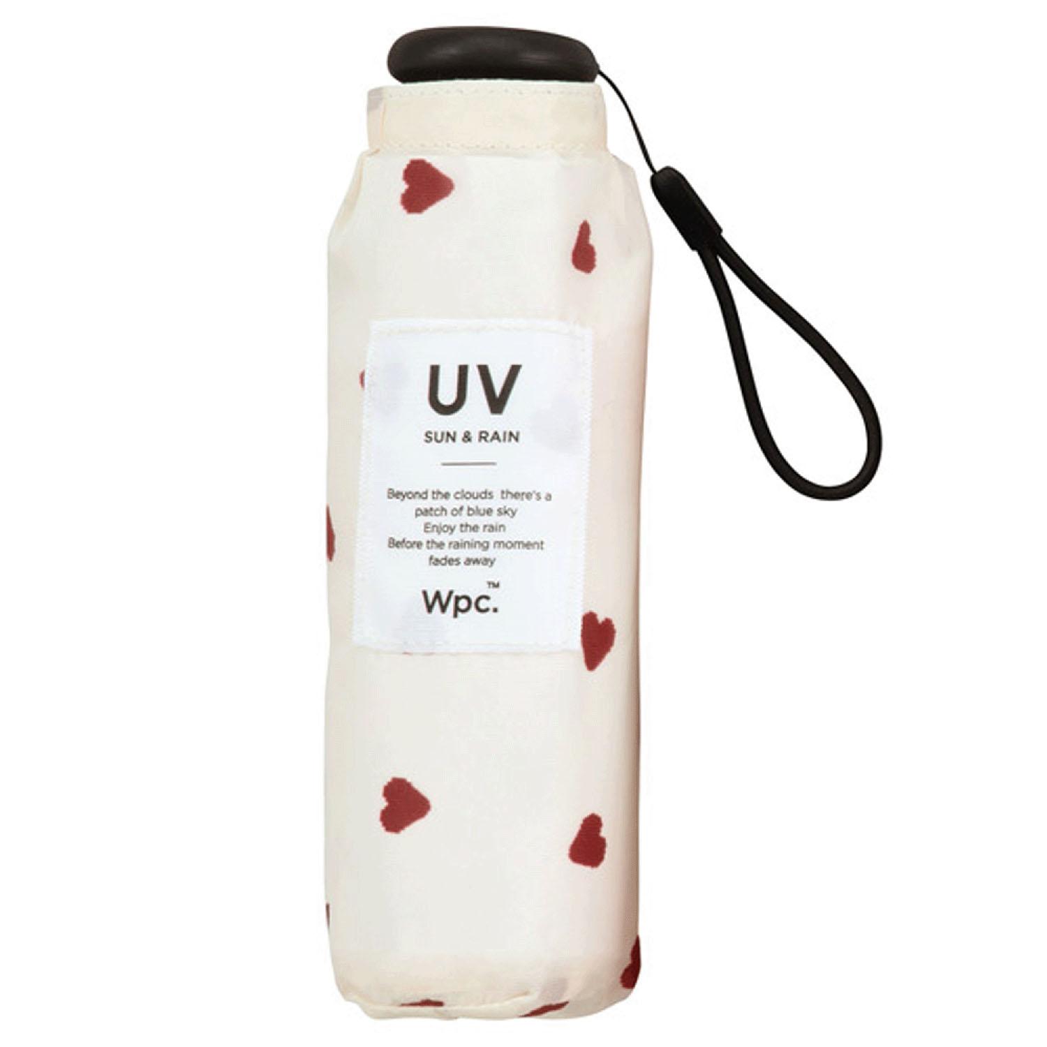 Wpc. Ultra-Compact Folding Umbrella Baby Umbrella Jaggy Heart Off Rain Umbrella 50cm Rib Length 160g Lightweight Ladies Women Compact Slim Small Mini Lightweight Stylish Cute Commuting School Commute CO02-417-002