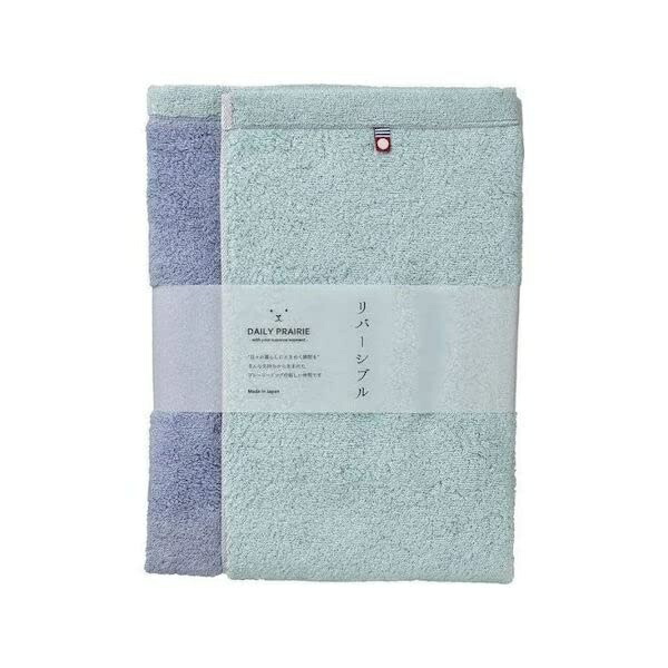 Reversible Large Bath Towel Mint/Blue
