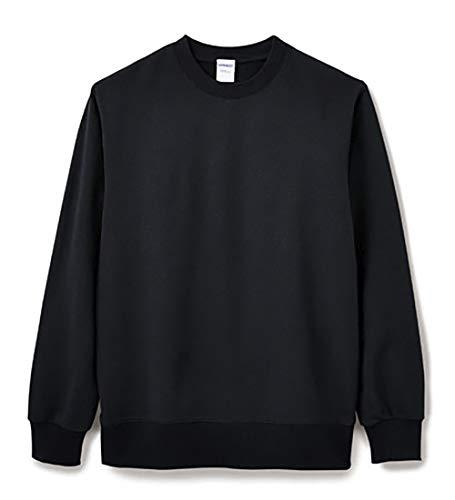 [LifeMax] 10oz French Terry Crewneck Sweatshirt MS2122 (Unisex, Brushed Pile) MS2122 916 Black S