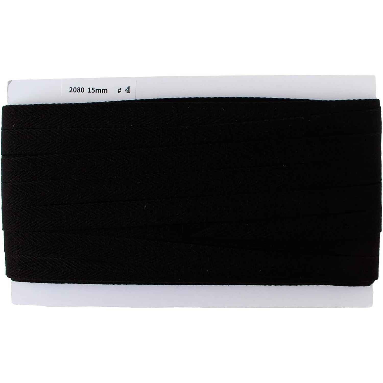 Nippon Chuko Twill Tape Width 15mm × 50m Roll Black IC2080-4