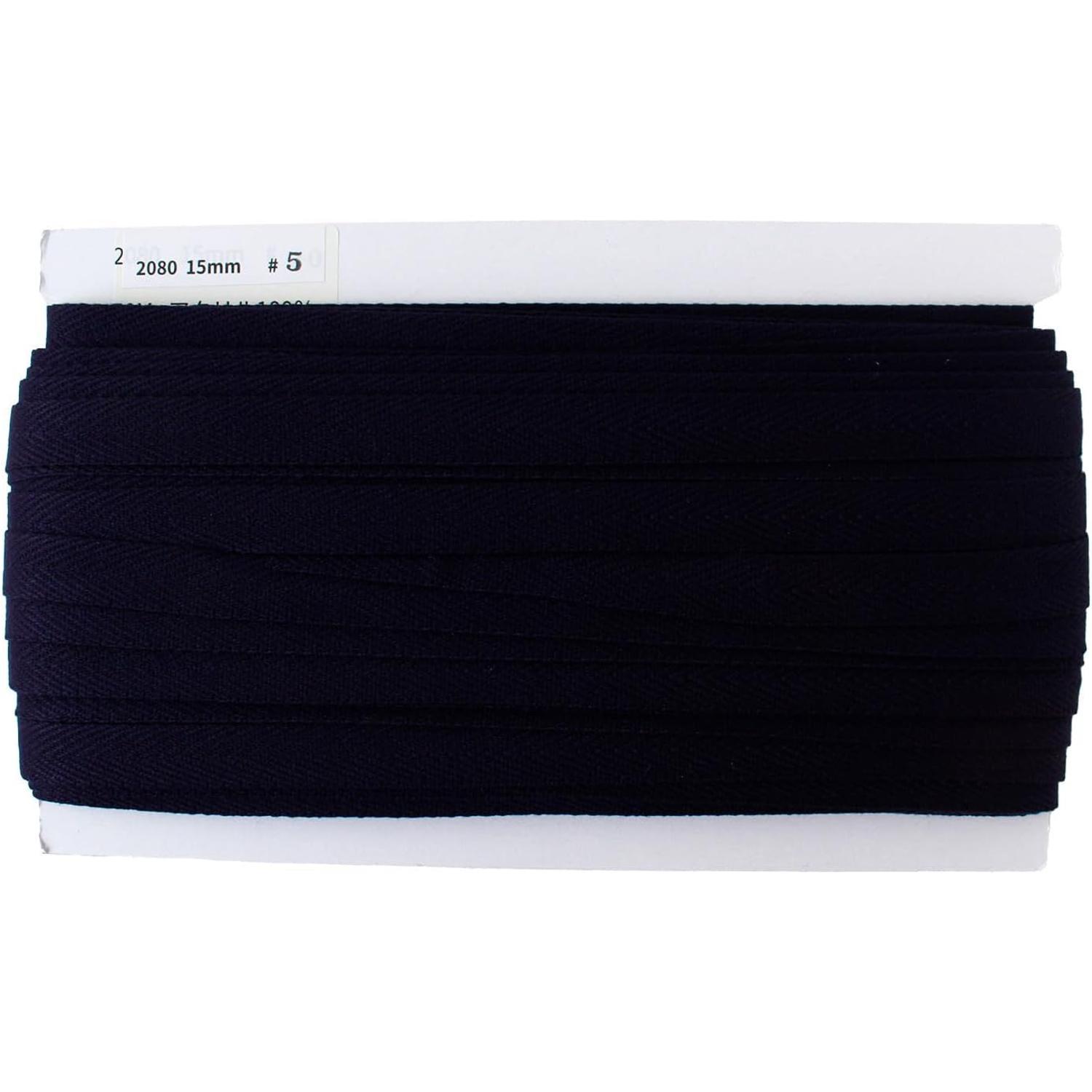Nippon Chuko Twill Tape Width 15mm × 50m Roll Navy Blue IC2080-5