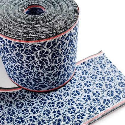 Nippon Chuko Handicraft Tatami Edge Tape Nadeshiko Blue 8cm Width × 10m Roll 1 Roll HER524 Japanese Handicrafts Japanese Handicraft Materials Tatami Edge Tape