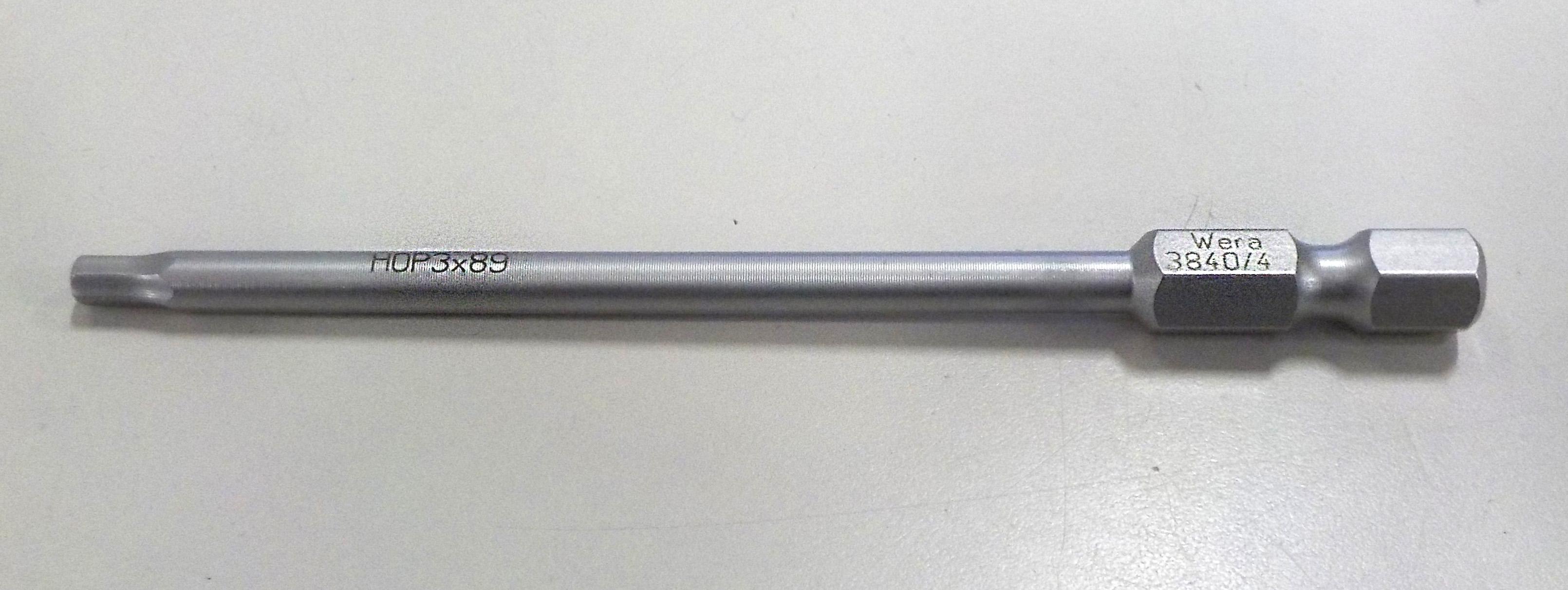 3.0x89mm [Hexagon] Screwdriver Bit (Stainless Steel)  3.0mm