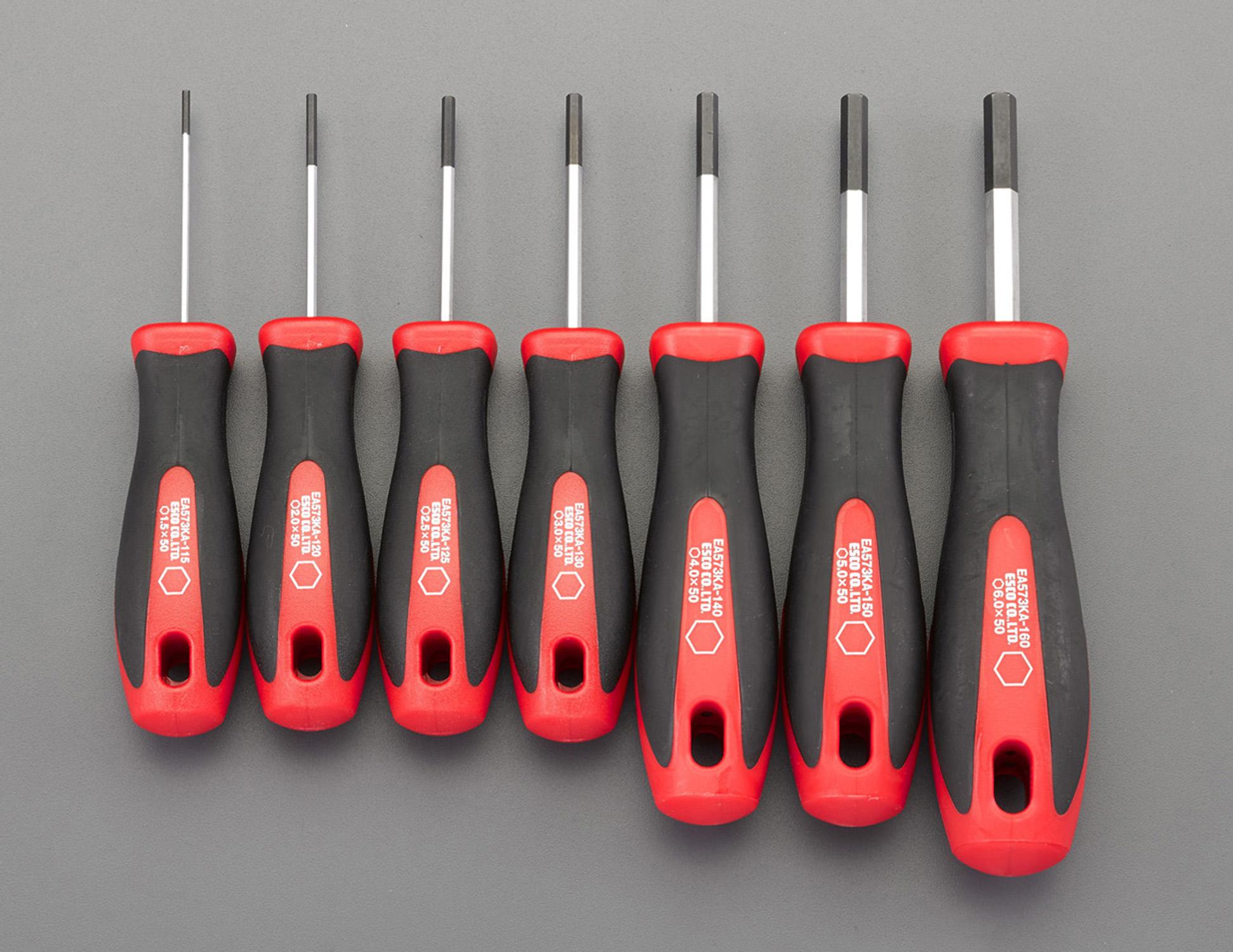 ESCO 1.5-6.0mm/7-Piece Hexagon Driver Set EA573KA-100