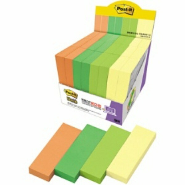 Post-it Notes, Strong Adhesive, Multi-Color 6, 75×25mm, 90 sheets × 24 pads, 5001SS-MC-6