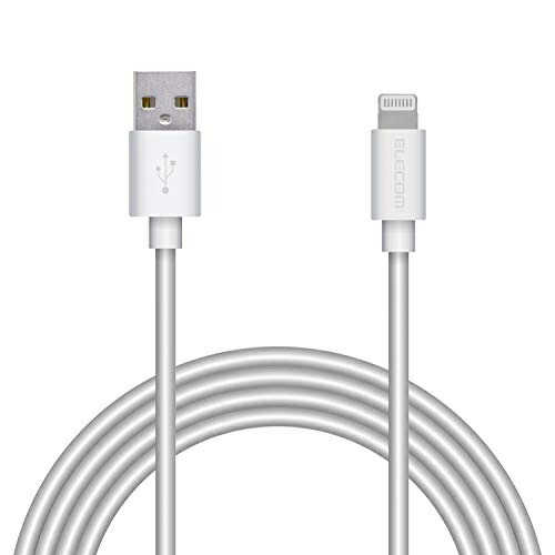 ELECOM Lightning Cable for iPhone Charging Cable Standard Apple Certified 2m White MPA-UALA20WH