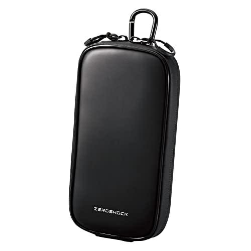 ELECOM Smartphone Pouch for 1 Device L Size 3-Way (Waist Belt Loop, Shoulder Belt Loop, Carabiner Hook) Shock Absorption ZEROSHOCK Black P-05CZBK