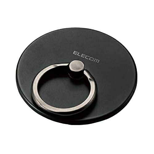 ELECOM Smartphone Ring Magnet Slim Drop Prevention [For MagSafe-Compatible iPhones (iPhone 13/12)] MAGKEEP Series Black P-STRMKMSLBK