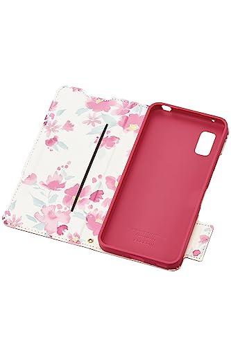 ELECOM AQUOS wish3 (SH-53D) Case - Wallet-Style, Ultra-Slim, Lightweight, Floral Pattern (Inside Case) UltraSlim Flowers with Strap Hole [Amazingly Thin and Light] Deep Pink PM-S233PLFUJPND