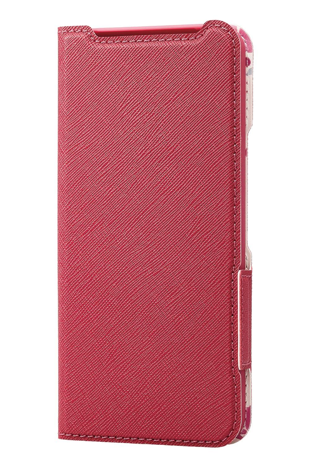 ELECOM Google Pixel 8 Case Wallet-Style Leather UltraSlim Flowers Slim Lightweight Card Pocket Included Stand Function Hands-Free Calling Floral Pattern Wireless Charging Compatible Strap Hole Included Deep Pink PM-P233PLFUJPND