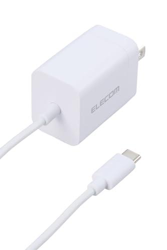 ELECOM Charger with Integrated Type-C Cable 1.5m USB PD Compatible 20W PSE Certified GaN Foldable Plug White MPA-ACCP6920WH