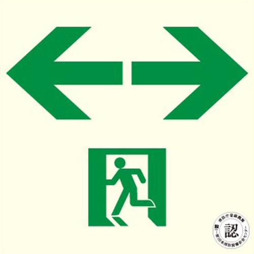 120x120mm [Medium-Luminance Phosphorescent] Exit Sign (Both Sides)