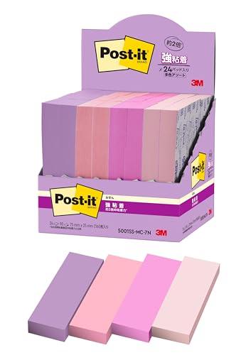 Post-it Notes Strong Adhesive Multi-Color 7N 75×25mm 90 Sheets 4 Colors 6 Pads Each Paper Box 5001SS-MC-7N