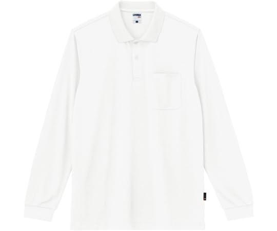 [LifeMax] 4.3 oz Dry Long Sleeve Polo Shirt (Polygiene® treatment prevents sweat from smelling) MS3123 White