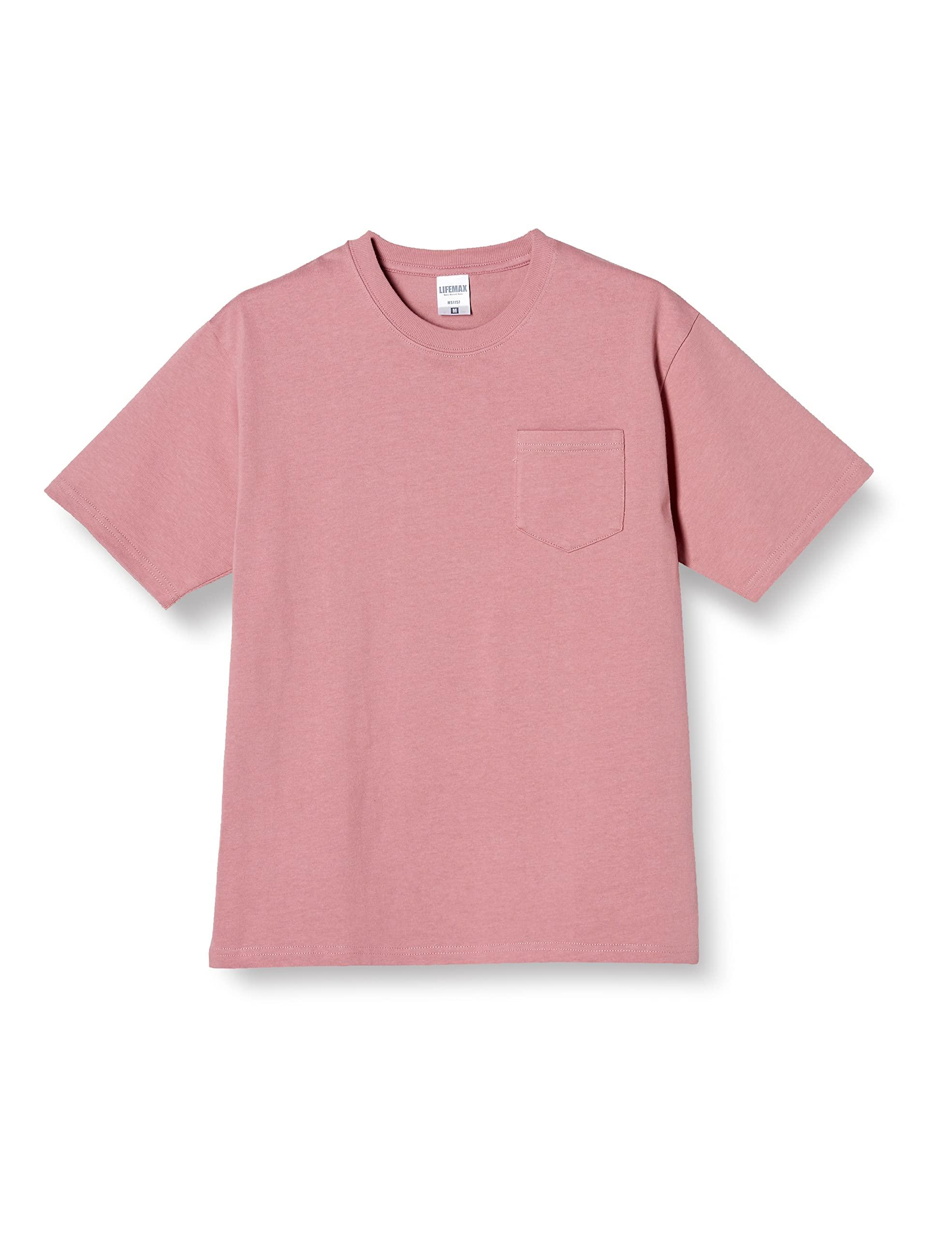 [LifeMax] Extra Heavyweight T-Shirt 10.2oz with Pocket Super Heavyweight T-Shirt MS1157 Smoky Pink S