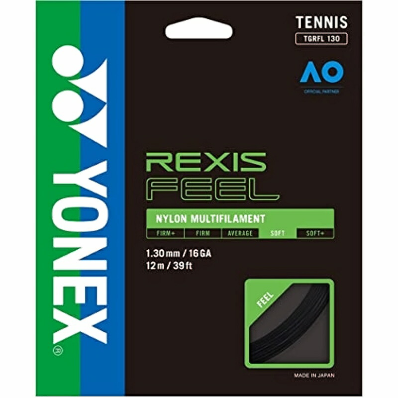 YONEX Hard Tennis String Gut Lexys Feel 130 12m White (011) 1.30mm TGRFL130