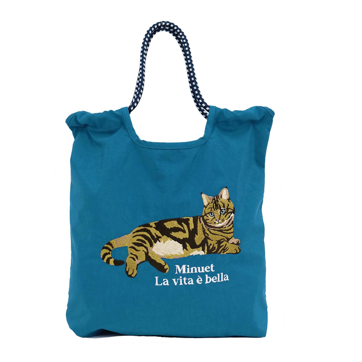Animal Embroidered Tote Bag: Minuet