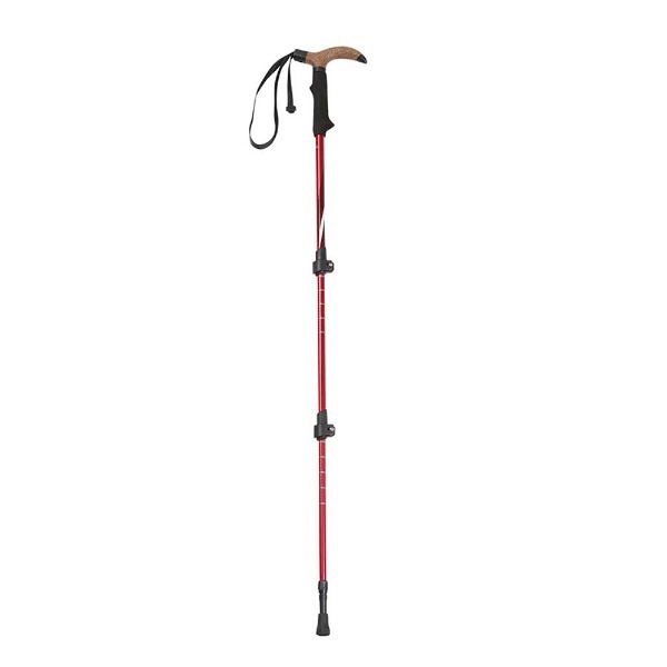 CAPTAIN STAG Trekking Pole Trekking Stick T-Grip 3-Section Quick Lock System Red FEEL BOSCO CST-002 UM-2301