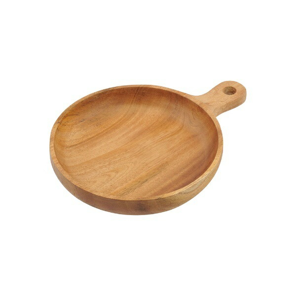 CAPTAIN STAG Wooden Tableware Plate with Handle 17cm Wooden Plate UP-2681 Natural Product Size: (Approx.) Outer Diameter 170 × Total Length 230 × Height 30mm