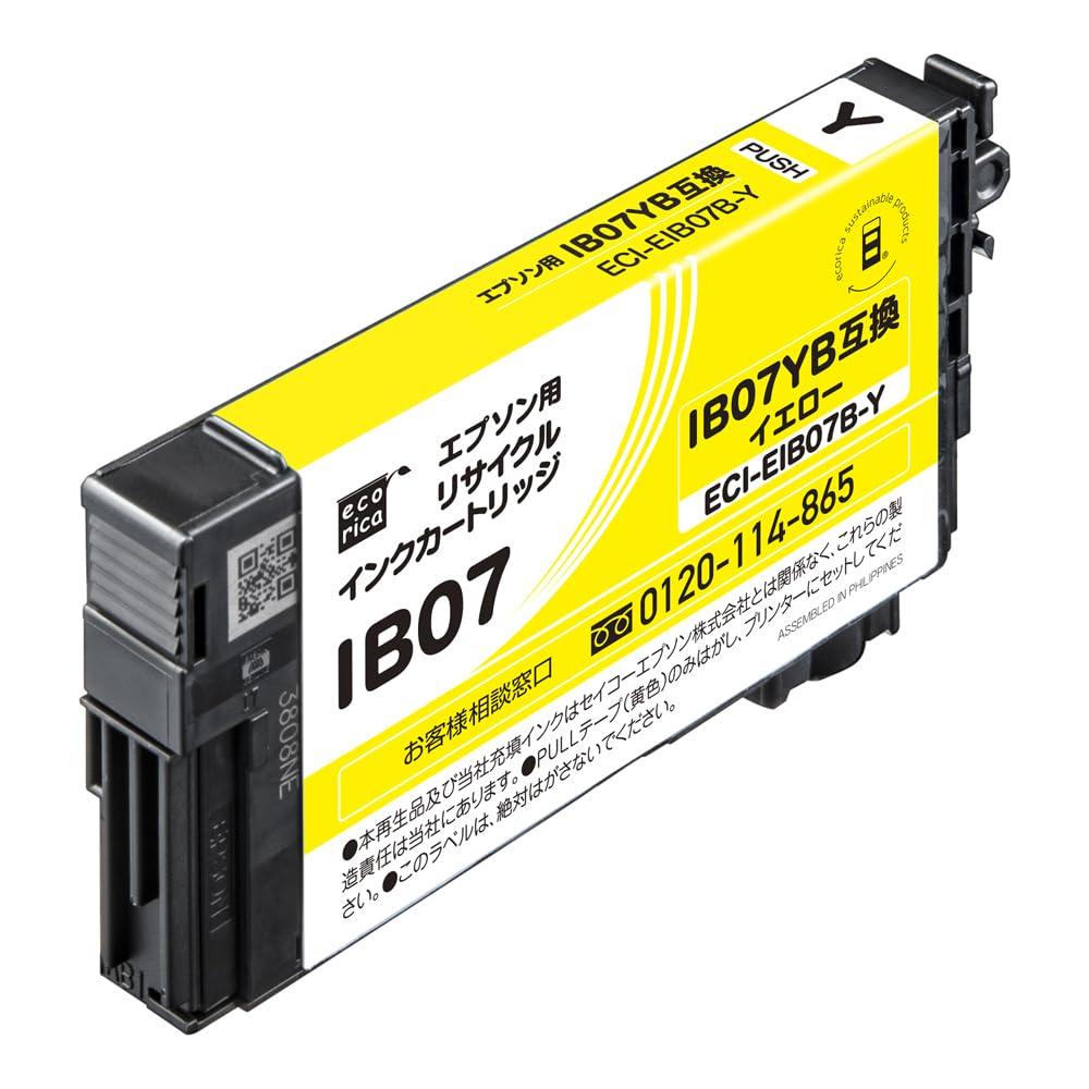 Ecolica Recycled Ink Cartridge Yellow (Pigment) [Epson: IB07YB Compatible] ECI-EIB07B-Y 1 piece