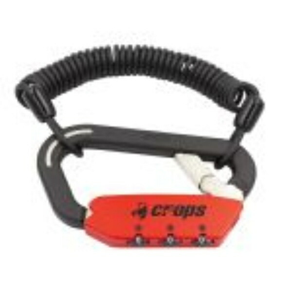 Crops with Carabiner Lock and Coiled Wire ELK 3mm × 1500mm | 3-Digit Dial SPD03-SC01 (Red)