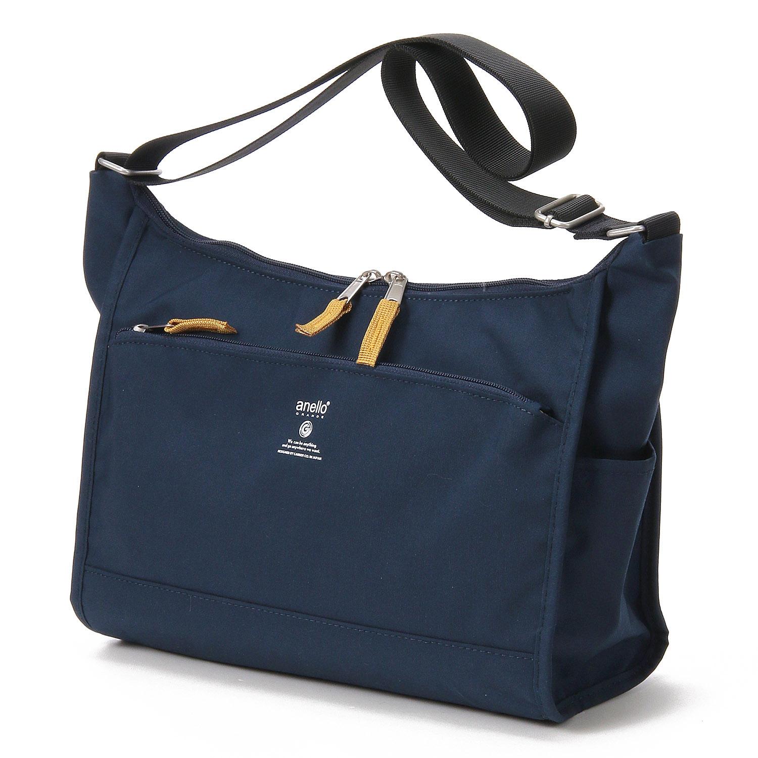 [anello GRANDE] Shoulder Bag A5 Lightweight/Water-Repellent/Multi-Storage CABIN GTM0172Z Navy Free Size