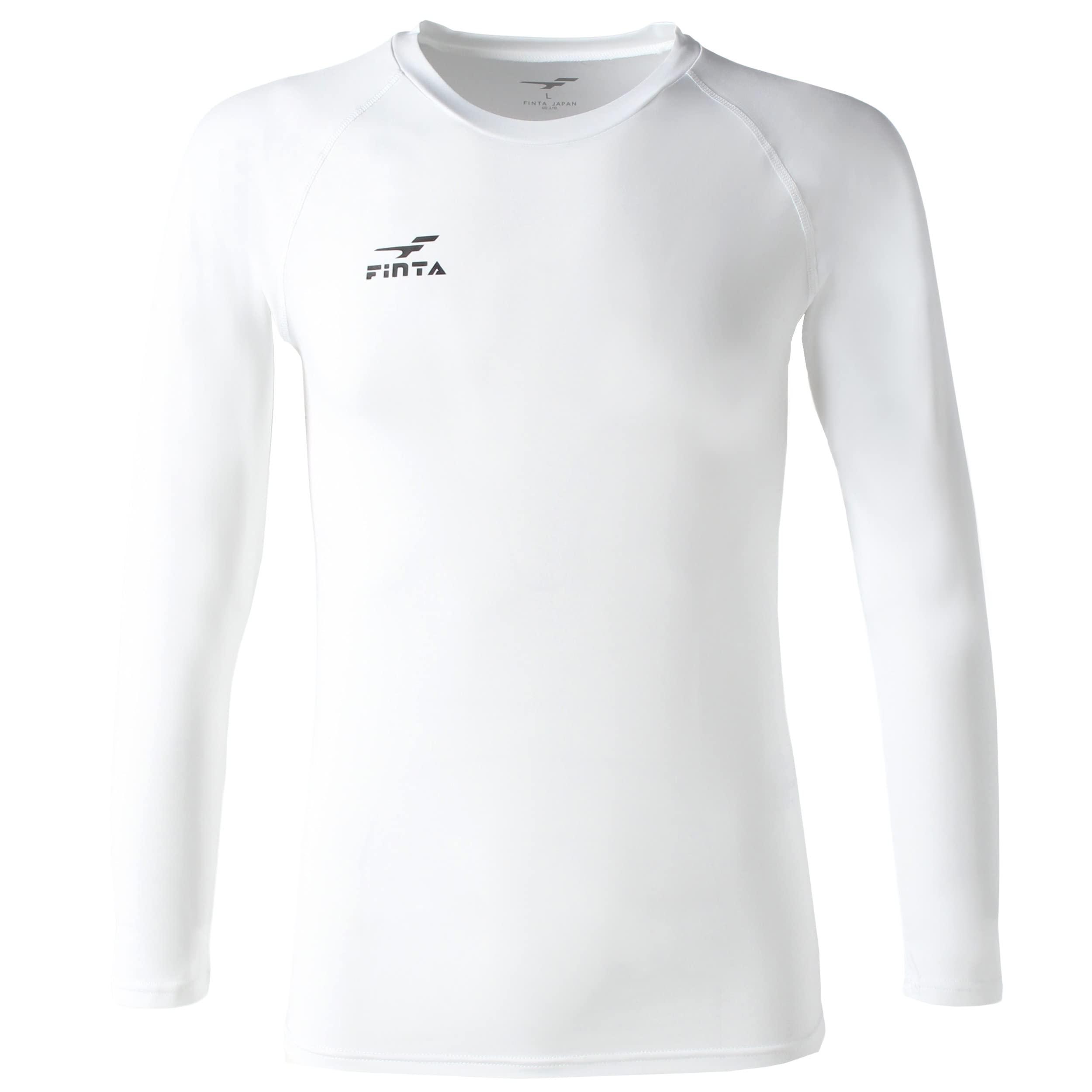 [FINTA] FINTA Soccer Futsal Junior Jr Stretch Long Sleeve Cool Neck Undershirt FT5998 (0100) White 140