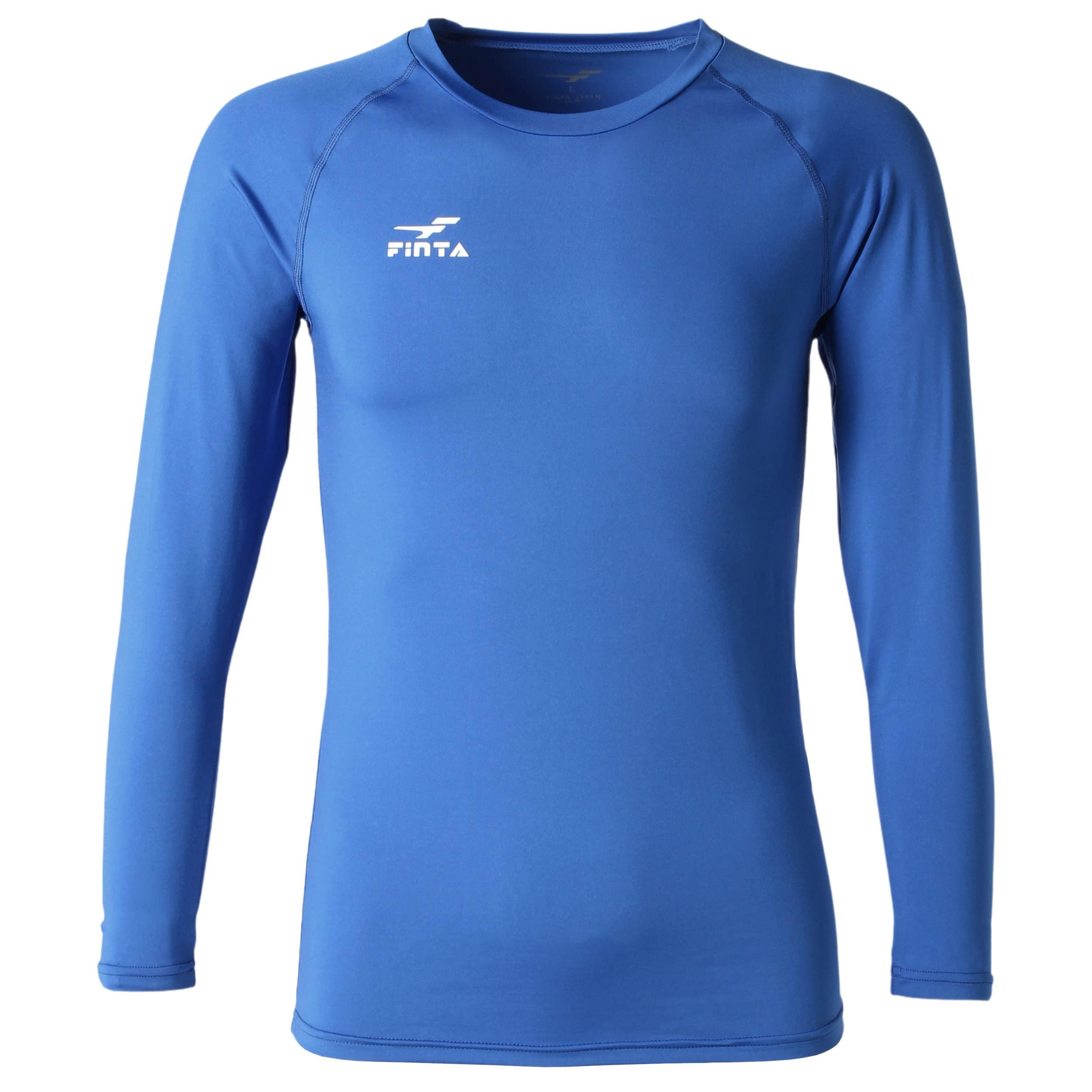 [FINTA] FINTA Soccer Futsal Junior Jr Stretch Long Sleeve Cool Neck Undershirt FT5998 (2100) Blue 140