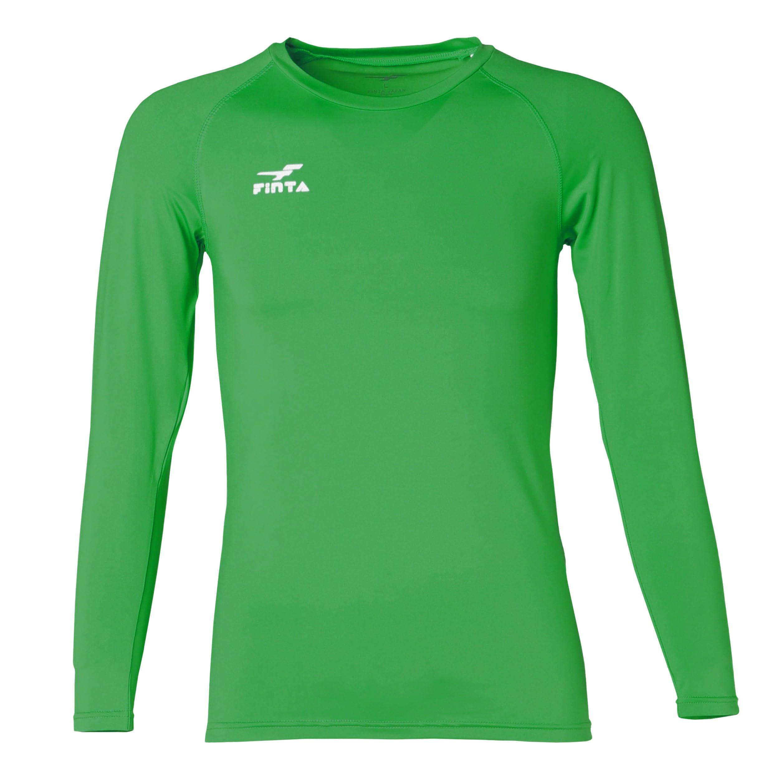 [FINTA] FINTA Soccer Futsal Junior Jr Stretch Long Sleeve Cool Neck Undershirt FT5998 (3100) Green 130