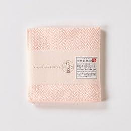 Kusunohashi Monori Kusubashi Towel Wataoto Herringbone Handkerchief Towel 25cm×25cm Pink 1-65608-86-PX5