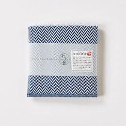 Kusunohashi Monori Kusubashi Towel Wataoto Herringbone Handkerchief Towel 25cm x 25cm Navy 1-65608-86-KONX5