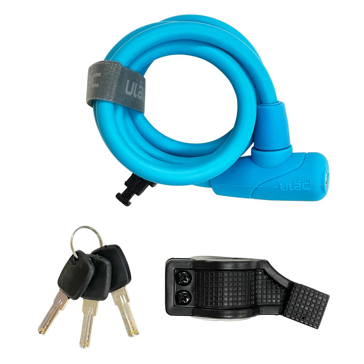 ULAC SOREN KOIL Silicone Cable Key Lock 150cm UL-S5TXL-04 BLUE