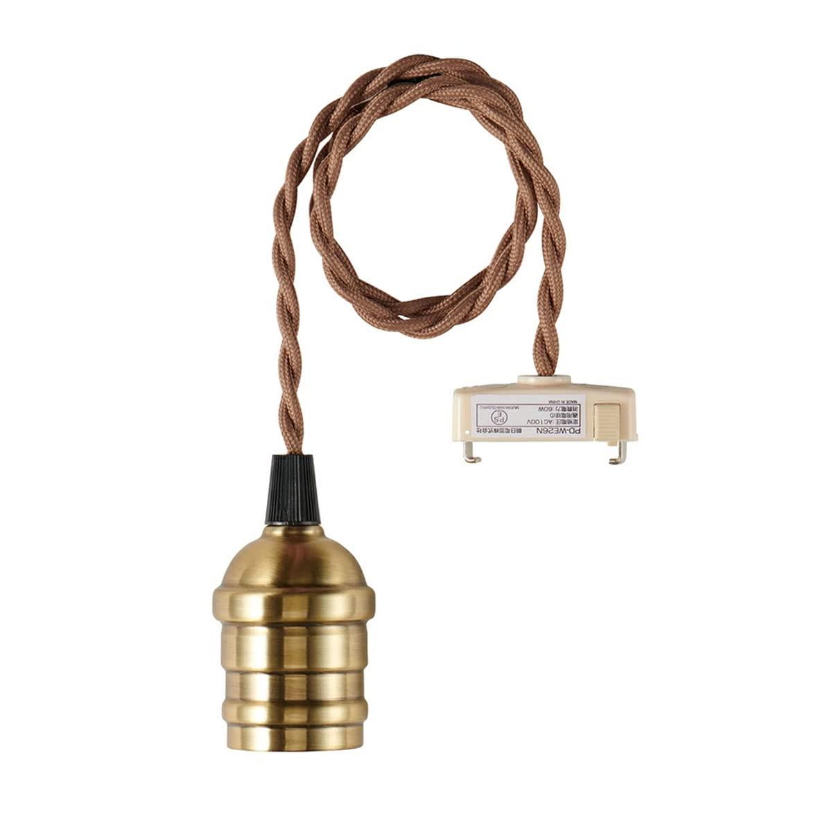ELPA Pendant Socket Brass Finish Lighting AC100V E26 PD-VE26G