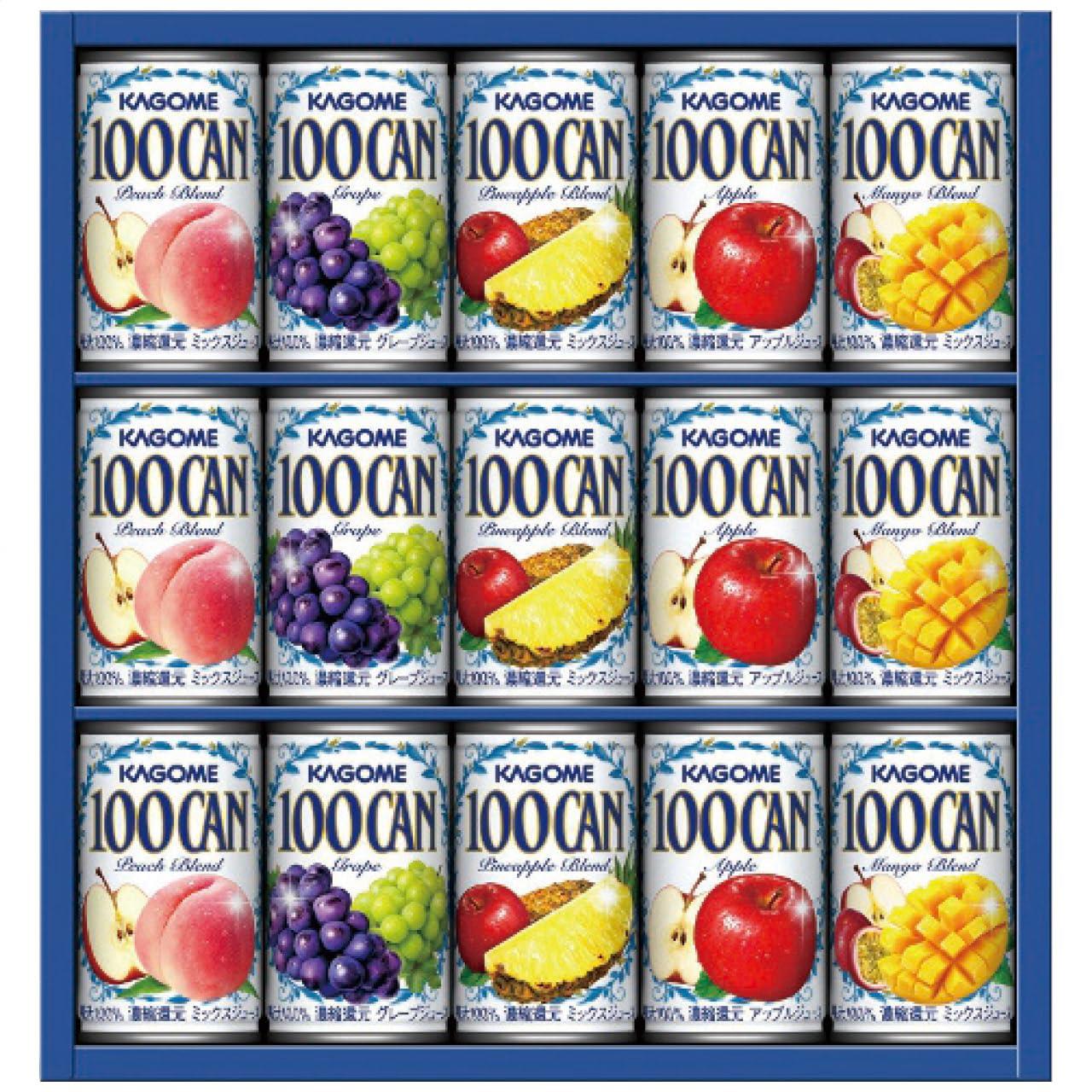 Kagome 100% Fruit Juice Gift Set FB-20G × 1 Box (15 cans, 160g each)