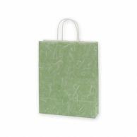 Heyko Handle Paper Bag 25CB MS1 Unryu Green 27x8x34cm 50 Sheets