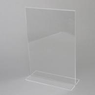 Heyko Acrylic Sign Holder T-Shaped Double-Sided A3 Vertical
