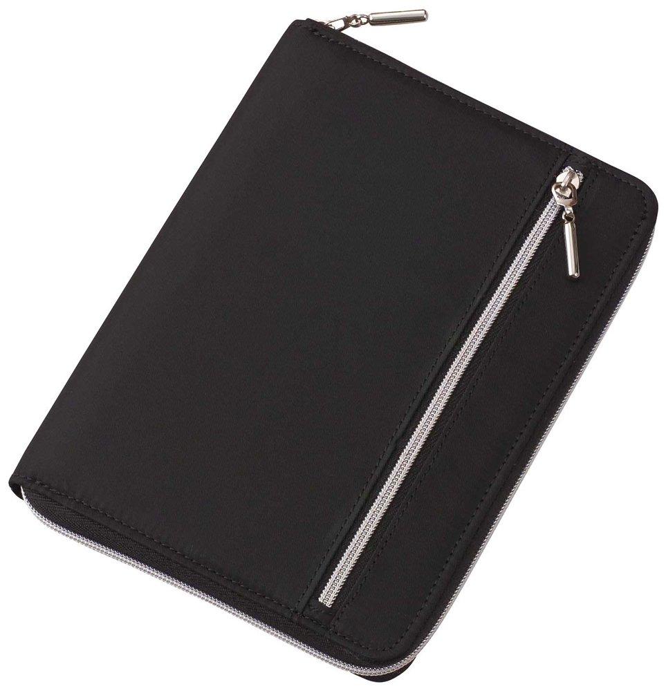 Reimei Fujii Notebook Cover Multi-Cover Notebook Nylon Double Zipper B6 Black CN162B