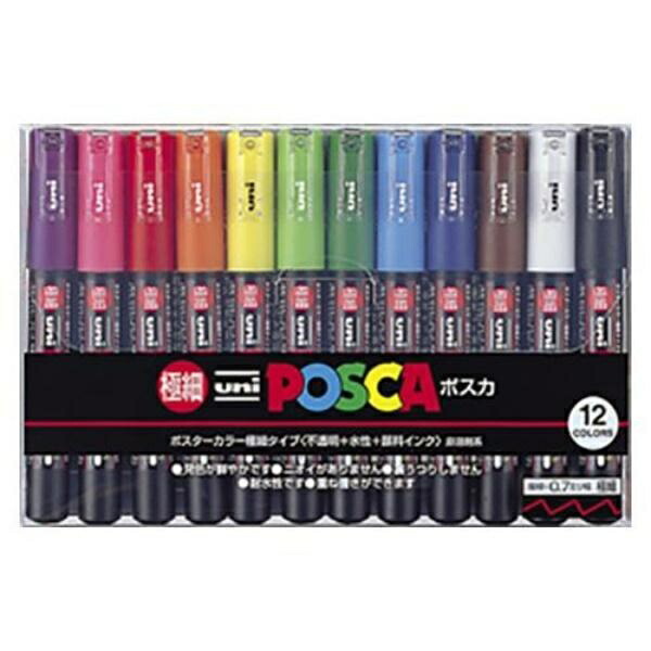 Mitsubishi Pencil Water-Based Pen POSCA Ultra Fine 12 Colors PC-1M.12C