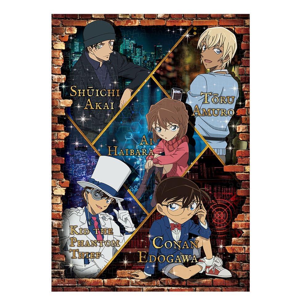 Tenyo 500-Piece Flash Magic Jigsaw Puzzle Detective Conan Double Face (35×49cm) T-500-618 Includes Glue, Spatula, and Service Card