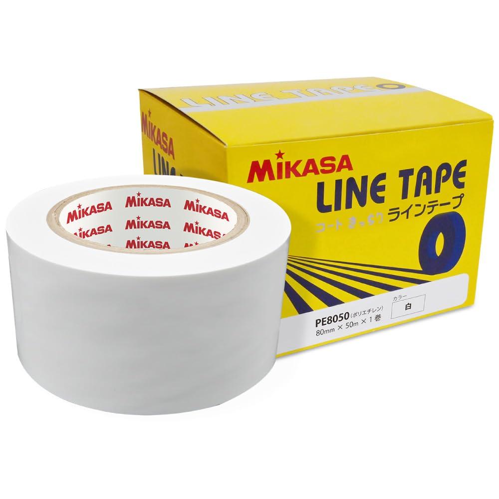 MIKASA Line Tape White Polyethylene (Non-Stretch Type) Width 80mm × 50m × 1 Roll AC-LTPE8050-W