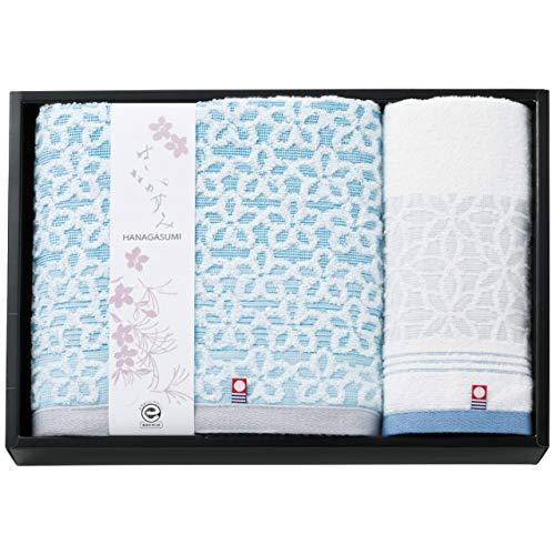 Hanagumi Bath & Wash Towel Set Blue 2073-067